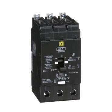 Mini circuit breaker, E-Frame, 60A, 3 pole, 480Y/277VAC, 100kA max, bolt on [TAA] (Mini circuit breaker E-Frame) is a Schneider Electric product. Designed for reliable performance and long service life. Available across Iraq — contact us for pricing and delivery options.
