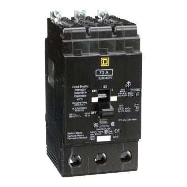 Mini circuit breaker, E-Frame, 70A, 3 pole, 480Y/277VAC, 100kA max, bolt on [TAA] (Mini circuit breaker E-Frame) is a Schneider Electric product. Designed for reliable performance and long service life. Available across Iraq — contact us for pricing and delivery options.