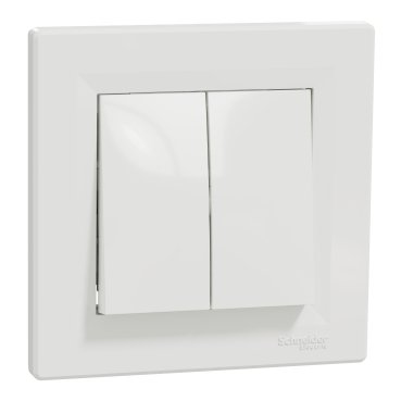 Asfora - 1pole 2-circuits switch -10AX screwless, white (Asfora) is a Schneider Electric product. Designed for reliable performance and long service life. Available across Iraq — contact us for pricing and delivery options.
