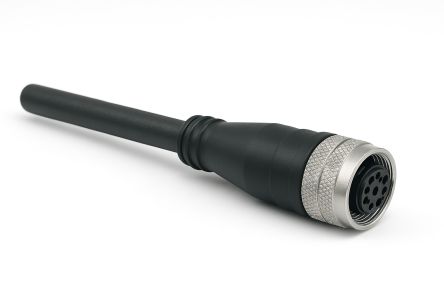 Leuze KD Series Cable, 5 Cores, 0.34 mm² CSA, Unscreened, 10000 mm, Black Polyurethane Sheath