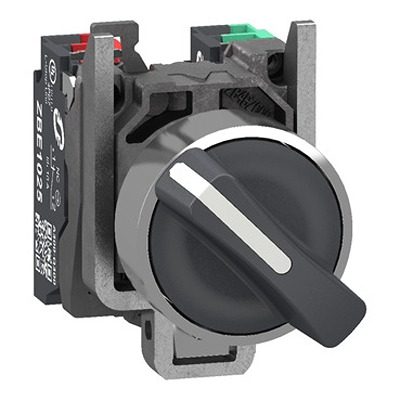Schneider Electric Standard Handle Selector Switch - (1 NO/1 NC) 22.5 Cutout Diameter 2 Positions