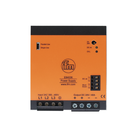 ifm electronic E84 Switch Mode Power Supply Switch Mode Power Supply 480V ac AC Input 28V, 60 A Output DC 960 W