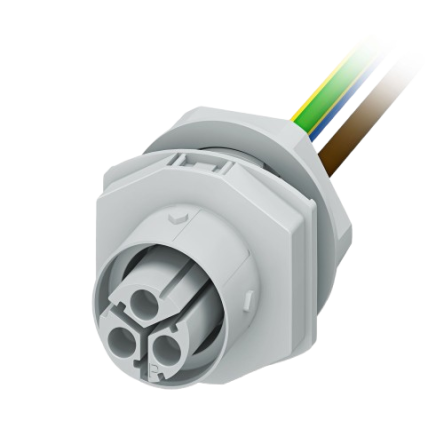 Phoenix Contact Connector, 3 Contacts, Front, Socket, Female, IP66, IP68, IP69K, IPD W Series