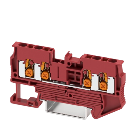 Phoenix Contact 1741935 XT 2.5 Series Terminal Block Red, 2.5mm², 4-Level, Push-in, EN 45545-2 HL3