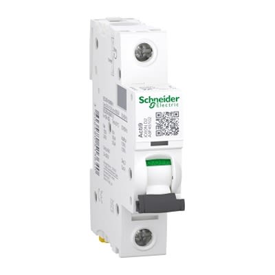 Schneider Electric Acti9 iC60N Circuit Breaker, 1-Pole, 2A, D, 60V ac AC, 60 V dc DC, 50 kA Breaking Capacity
