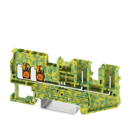 Phoenix Contact 1544648 XT 2.5 Series Terminal Block Green, Yellow, 4mm², 4-Level, Push-in, EN 45545-2 HL3