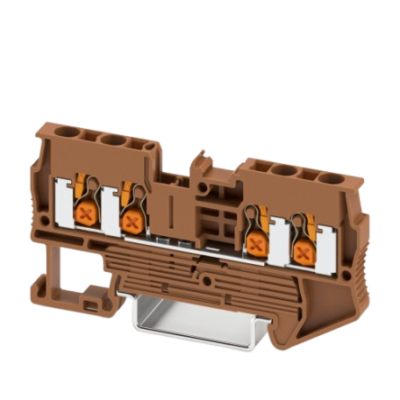 Phoenix Contact 1741933 XT 2.5 Series Terminal Block Brown, 2.5mm², 4-Level, Push-in, EN 45545-2 HL3