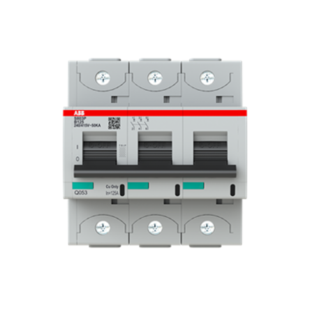 ABB S800 2CC Circuit Breaker, 3-Pole, 125A, Type B, 690V AC, 375 V DC, 40 kA Breaking Capacity