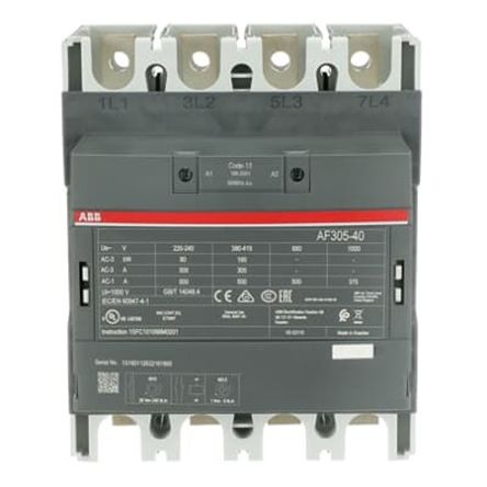 ABB 1SF Block Contactor, 100V ac/dc, 250 V ac/dc Coil, 4-Pole, 160 kW, 4 NO