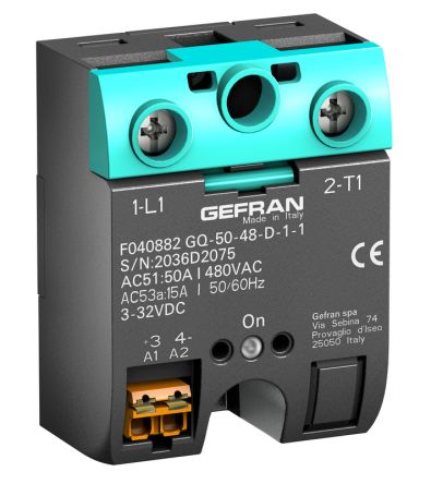 Gefran GQ Series Industrial Mount Solid State Relays, 50 mArms Load, Panel Mount Mount, 48 Vrms Load, 260V ac Control