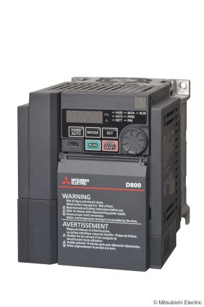 Mitsubishi Electric Inverter, 2.2 kW, 1 Phase, FR-D800 Series 240V 10 A