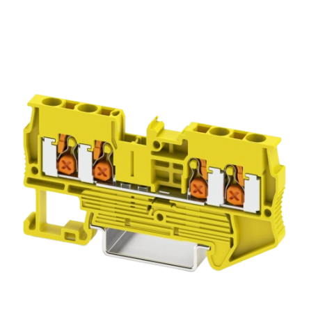 Phoenix Contact 1741932 XT 2.5 Series Terminal Block Yellow, 2.5mm², 4-Level, Push-in, EN 45545-2 HL3