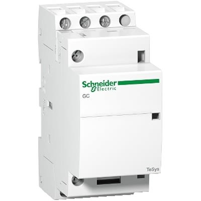 Schneider Electric GC Contactor, 240V ac Coil, 3-Pole, 25 A, 1.6 W, 3 NO, 250V ac
