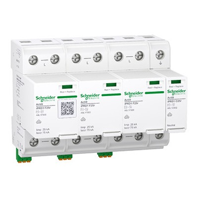 Schneider Electric 3 Phase Surge Arrester, 150 kA, 1.5 kV, DIN Rail