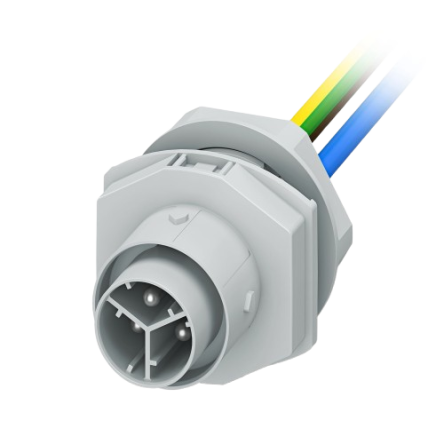 Phoenix Contact Connector, 3 Contacts, Front, Plug, Male, IP66, IP68, IP69K, IPD W Series