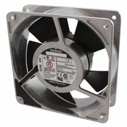 Omron R87F Series AC Axial Fan, 100V, 3.1 m³/min, 15 W, 0.23 A Max 120 mm, 120mm, 38 mm