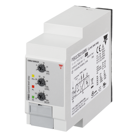 Carlo Gavazzi Relay, 1 Phase, SPDT, Plug-in, 0.5A to 500A, 48 V dc, 48V ac