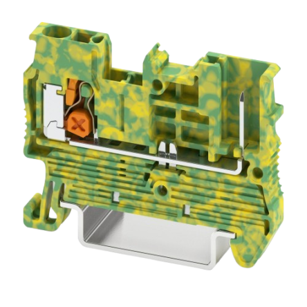 Phoenix Contact 1544638 XT 2.5 Series Terminal Block Green, Yellow, 4mm², 2-Level, Push-in, EN 45545-2 HL3