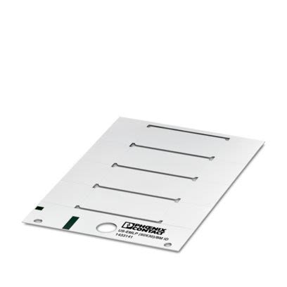 Phoenix Contact Label, 59.7 mm Length, 29.8 mm Height 1433141 White