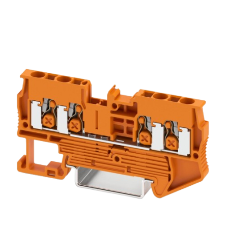 Phoenix Contact 1741338 XT 2.5 Series Terminal Block Orange, 2.5mm², 4-Level, Push-in, EN 45545-2 HL3