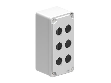 Lovato Grey Metal LPZM Enclosure - 6 Hole 22 mm Diameter