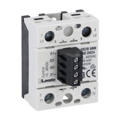Lovato HS2 Series Relay, 50 A Load, DIN Rail Mount, 600 V ac Load, 32V dc Control