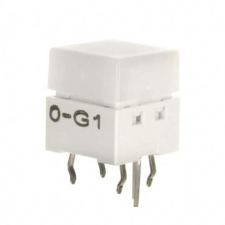 Omron IP00 White Tactile Switch Square, SPST-NO 50mA, 500 V ac 24 V dc, Through Hole