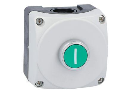 Lovato Flush Control Station Switch - NO, Polycarbonate, Green, I, IP66, IP67, IP69K