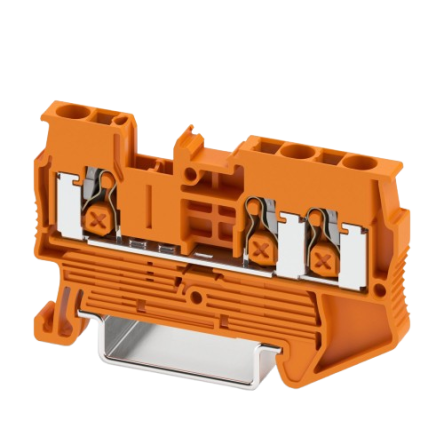 Phoenix Contact 1741336 XT 2.5 Series Terminal Block Orange, 2.5mm², 3-Level, Push-in, EN 45545-2 HL3