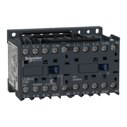 Schneider Electric TeSys K Reversing Contactor, 110V ac Coil, 3-Pole, 12 A, 5.5 kW 110V ac, 3 NO, 690V ac