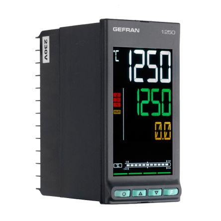Gefran 1250 DIN Controller 5 Input, 4 Output Relay 240V ac Temperature Controller