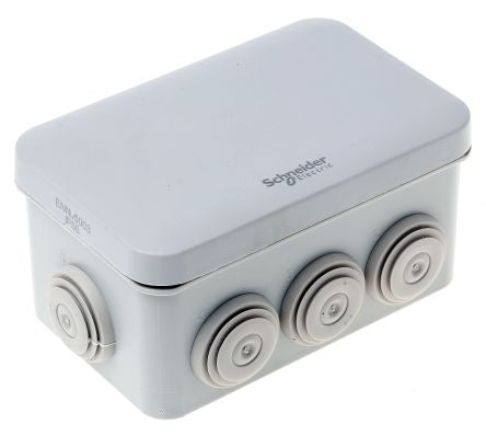 Schneider Electric Mureva BOX Series Grey ABS Junction Box, IP55, 65 mm, 55mm 105 mm