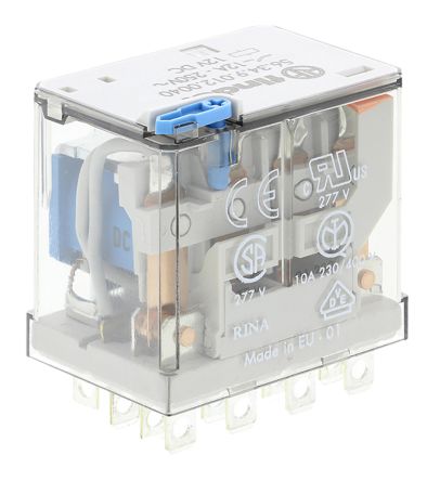 Finder Power Relay, 12V dc Coil, 12A Switching Current, 4PDT