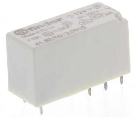 Finder PCB Power Relay, 12V dc Coil, 8A Switching Current, DPDT