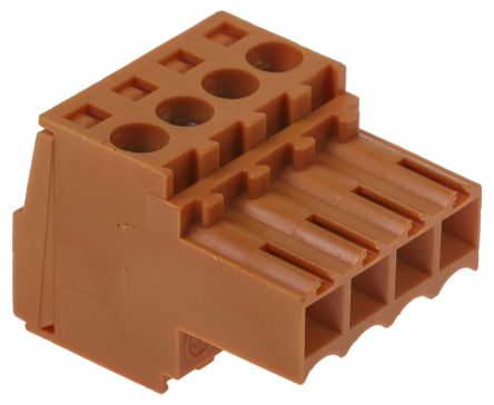 Weidmüller BL Series Pluggable Terminal Block, 4-Contact, 3.5 mm Pitch, 1 Row, 1597380000