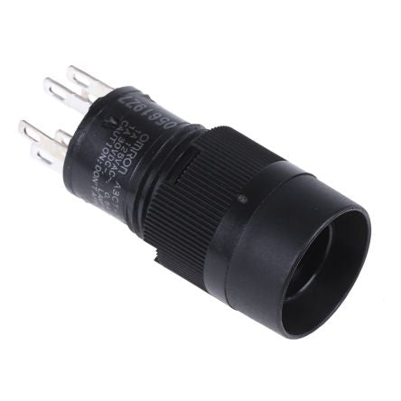 Omron A3C Series Illuminated Push Button Switch, Latching, Panel, 12 mm Cutout, SPST, Green, Red, White, Yellow LED,