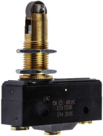 Honeywell Roller Plunger Micro Switch, Screw Terminal, 15 A, 250 V ac, SPCO