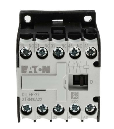 Eaton DILER Contactor, 24V ac Coil, 4-Pole, 3 A, 2 NO/2 NC, 400V ac