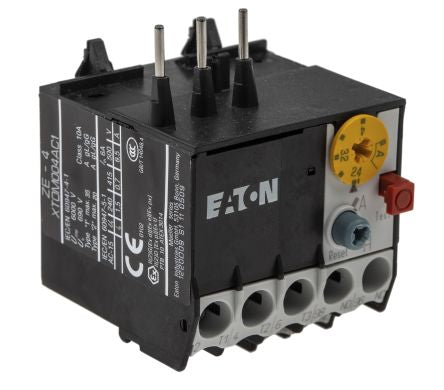 Eaton, ZE Overload Relay 1 NO/1 NC, 2.4A, 4 A F.L.C, 4A Contact Rating, 6 W, 600V ac