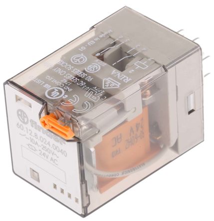 Finder Power Relay, 24V ac Coil, 10A Switching Current, DPDT