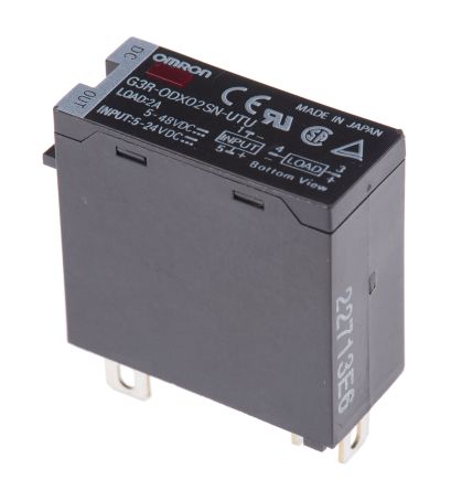 Omron G3R-O Series Solid State Relay, 2 A Load, DIN Rail Mount, 60 V dc Load, 32V Control