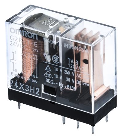 Omron PCB Power Relay, 24V dc Coil, 16A Switching Current, SPDT