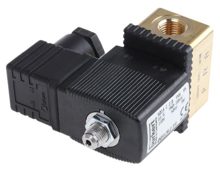 Burkert Solenoid Valve 126139, 3 Port, NC, 110V ac 6.35 mm, 6.35 mm