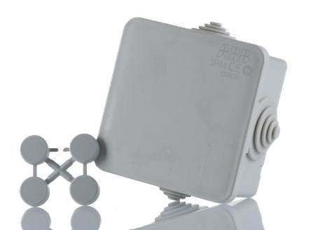 ABB Grey Thermoplastic, Polyamide 66, Halogen Free Thermoplastic Junction Box, IP44, 65 mm, 65mm 32 mm