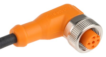 ifm electronic Female 4 way Right Angle to Unterminated Free End Sensor Actuator Cable, 10 m