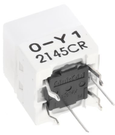 Omron IP00, IP00 White Tactile Switch Cap, SPST 50mA 24 V, PCB