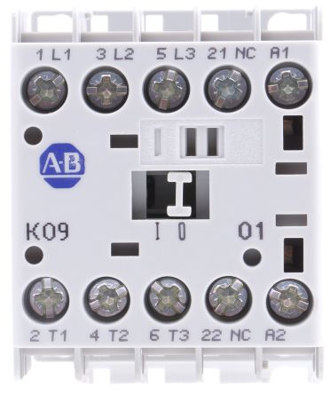 Allen Bradley 100K Contactor, 230V ac Coil, 3-Pole, 9 A, 4 kW 230V ac, 3 NO, 690V ac