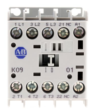 Allen Bradley 100K Contactor, 24V dc Coil, 3-Pole, 9 A, 4 kW 24V dc, 3 NO, 690V ac
