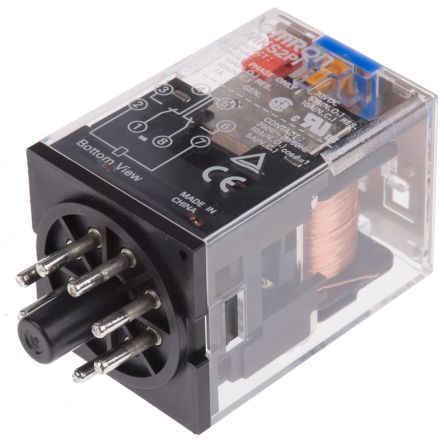 Omron Power Relay, 12V dc Coil, 10A Switching Current, DPDT