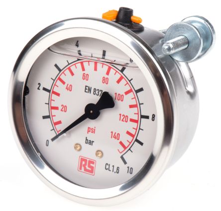 WIKA G 1/4 Male Pressure Gauge, 63 mm, 10 bar